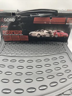 Автомобильные универсальные напольные коврики всепогодные резиновые набор из 4 шт на заказ для грузовиков высокопрочных автомобилей - Изображение 1 из 4