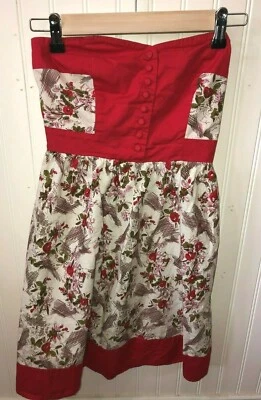 Kimchi Blue Urban Outfitters Dress Strapless Button Front Mini Small - Image 1 of 4