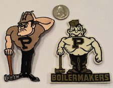 (2)-PU Purdue Boilermakers Vintage Style Embroidered Iron On Patches. 3.5”x 3”