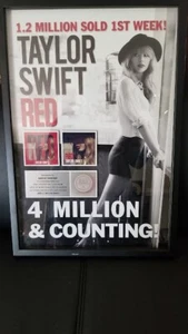 TAYLOR SWIFT - "RED" RIAA 4X PLATINUM RECORD AWARD PRESENTED TO SNAPOLOGY OWNER - Picture 1 of 6