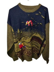 Vintage Embroidered Cartoon Designer Sweater - Picture 1 of 5
