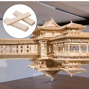 Strisce di bambù naturale in legno 1,96x0,39" per progetti fai da te set da 20 - Foto 1 di 6