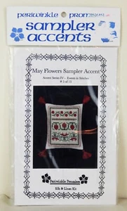 Periwinkle Promises May Flowers Sampler Accent Silk & Linen Cross Stitch Kit NIP - Picture 1 of 3