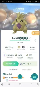 Shiny Tyranitar ( Larvitar Evolution ) Pokemon Trade Go - Picture 1 of 2