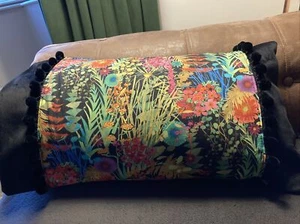 20" x 12" Cushion Cover with Liberty 'Tresco In Neon’ Fabric and Decorative Trim - Picture 1 of 4