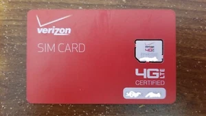 SIM "Neuve" Verizon Micro NFC 3FF - Pour téléphones et tablettes Android plus anciens / VOIR NOTES - Photo 1 sur 2