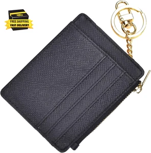 Slim RFID Credit Card Holder for Women Mini Front Pocket Wallet Purse with Keych - Picture 1 of 6
