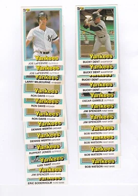 1981 thru 1984 Donruss - New York Yankees singles - you pick          (Don) - Image 1 of 4