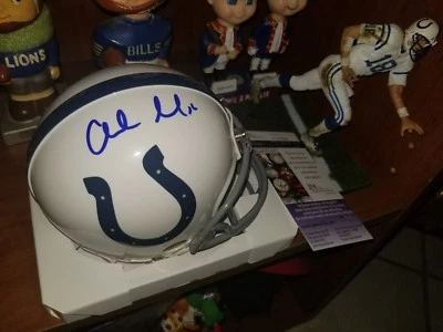 ANDREW LUCK #12 SIGNED INDIANAPOLIS COLTS MINI FOOTBALL HELMET w/JSA - Image 1 of 4