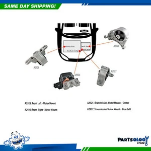 DNJ MMK1004 New Motor Mount Trans. Kit For 01-07 Chrysler Voyager 3.3L OHV 12v - Picture 1 of 1