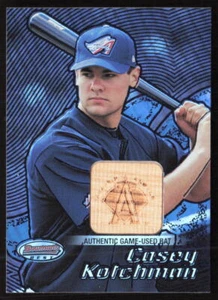 2002 Bowman's Best Blue Game-Used Bat Casey Kotchman #91 Rookie Angels - Picture 1 of 2