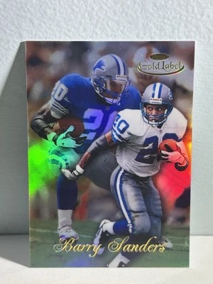 Topps Gold Label Barry Sanders Detroit Lions #100 1998 Football Trading Card NM - Image 1 of 2