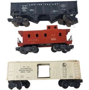 Lote De 3 Coches De Colección Lionel Calibre O Góndola Posguerra Caboose Caja Leche - Imagen 1 de 7