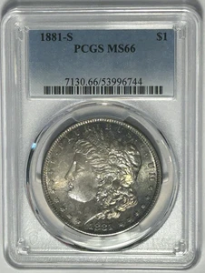 1881 S MORGAN DOLLAR PCGS MS 66 - Picture 1 of 6
