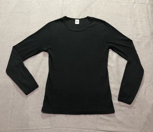 Petit Bateau Camicia Donna 14a Basic Classica Normcore Nero Top - Foto 1 di 7