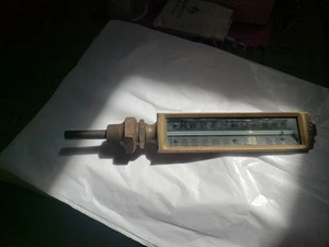 Antik Messing H&M Tycos Dampfthermometer Schiff Eisenbahn Maritim Steam Punk - Bild 1 von 9