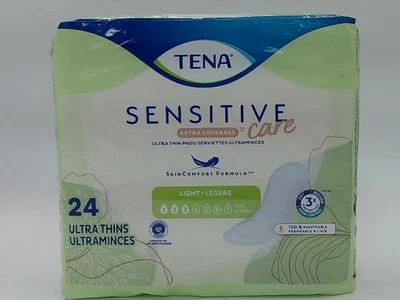 Almohadillas para incontinencia ultrafinas de luz Tena Sensitive Care, 24 quilates Foto 1 de 4