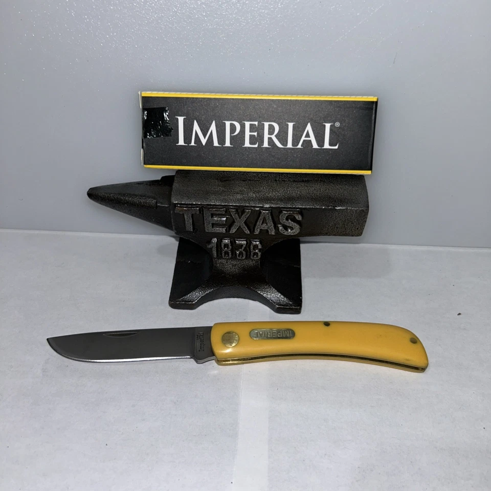 IMPERIAL SMOOTH YELLOW DELRIN SOD BUSTER SODBUSTER KNIFE NICE  IMP22Y ~ NIB!!! - Image 1 of 1