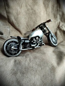 1:12 Old School 67 M Handmade Custom Chopper Style Bobber Metal Motorcycle Model - Picture 1 of 24
