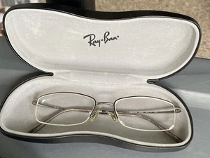 Ray-Ban Eyeglasses Women RB 6122 2502 Silver Half Rim Metal Frame 52-17-140 - Picture 1 of 13