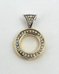 RBGI REVERSIBLE Ladies Pendant Multi Gemstone & Diamond, 14k  15/16"    - Picture 1 of 11