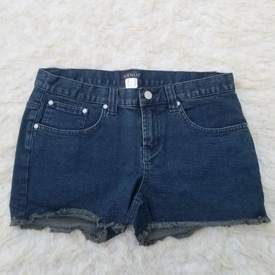 Pantalones Cortos de Jean Cutoff Nuevos sin Etiquetas Venus Talla 10 Denim Elástico Oscuro Mujeres Verano Informal Foto 1 de 4
