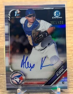 2019 Bowman Chrome Alejandro Kirk RC First Refractor Auto #'d /499 Blue Jays - Bild 1 von 2