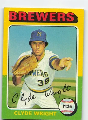 1975 Topps #408 Clyde Wright - Milwaukee Brewers **Set Break** - Image 1 of 2
