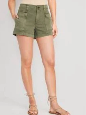 Pantalones cortos cargo Old Navy tiro medio 3,5 entrepierna para mujer L Alpine Tundra nuevos con etiquetas Foto 1 de 4