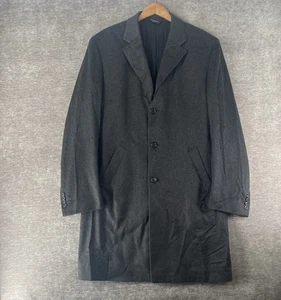JOS. A. BANK Signature Men’s 44 XL Black 100% Cashmere Overcoat 3-Button - Picture 1 of 8