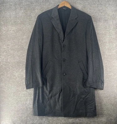 JOS. A. BANK Signature Men’s 44 XL Black 100% Cashmere Overcoat 3-Button - Image 1 of 4