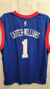 MAGLIA ADIDAS NBA PHILADELPHIA 76ERS MICHAEL CARTER-WILLIAMS BLU TAGLIA L - Foto 1 di 3
