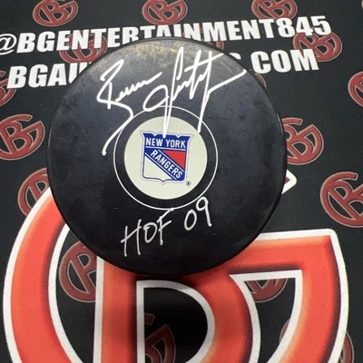 Disco autografado assinado por Brian Leetch New York Rangers Beckett BAS  - Imagem 1 de 2