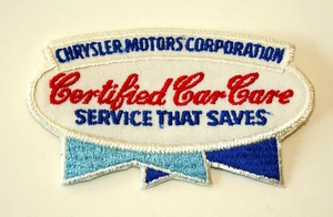 3 Vintage Chrysler Motors Certified Car Care Cloth Service Patch New NOS 1960s - Picture 1 of 2