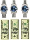 fashion Luxury Watch watch dollars money Edible Cake Topper Kit Icing or Wafer