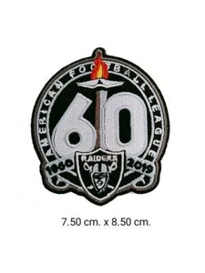 Las Vegas Raiders 60th Anniversary NFL logo for patch iron, sewing on - Picture 1 of 1
