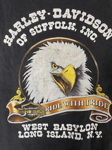 Vintage 1986 Harley Davidson 3D USA Good Guys Wear schwarz Herren L Screaming Eagle NY - Bild 1 von 10