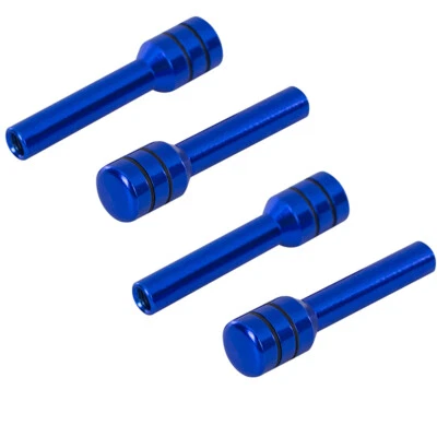 4 peças de acessórios de tampa de pinos de puxar botões de trava de porta interior automático carro azul - Imagem 1 de 3