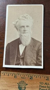 CDV Photo, Rev.Dr. G.D Wells,White Hair and Beard - Imagen 1 de 2