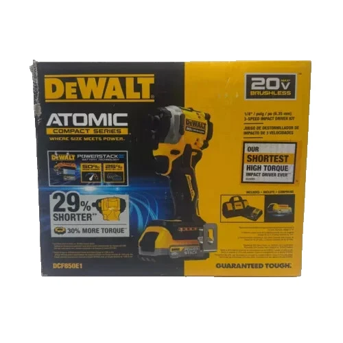 New DeWalt DCF850E1 20V MAX 1/4" Impact Driver Kit - Image 1 of 1