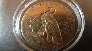 1909-D $5 GOLD Indian Head Half Eagle Coin --Near Mint Beautiful coin!!! - Picture 1 of 7