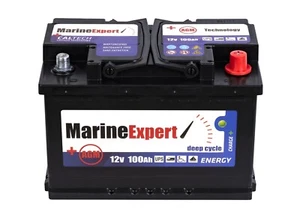 100Ah AGM deep cycle Bootbatterie Boot 12V Wartungsfrei  Batterie - Zdjęcie 1 z 8