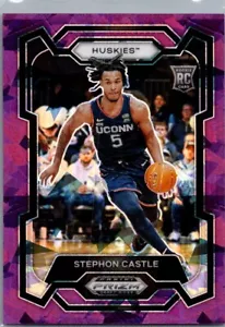 Panini Prizm Purple Ice Prizm 2024/149 #17 Stephon Castle Uconn Spurs - Imagen 1 de 2