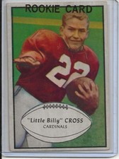 1953 Bowman Football Card "Little Billy" Cross R/C Chi Cards Nr Mt S/P # 96