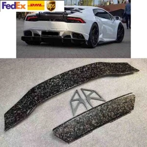 Forge Carbon Fiber Rear Trunk Spoiler Wing For Lamborghini Huracan LP580 LP610 - Foto 1 di 4