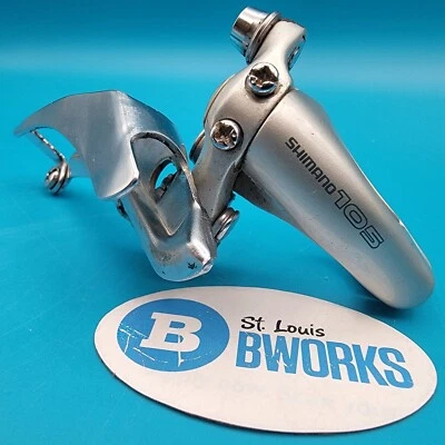 Shimano 105 FD-1055 Front Derailleur 28.6mm Clamp Bottom Pull Double 7sp   f23 - Image 1 of 4