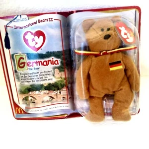 Ty Teenie Beanie Baby Germania The Bear Rare Retired McDonalds 1999 NIP - Picture 1 of 5