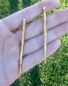 Banana Republic Aureus + Argent Dagger Earrings Gold-Tone Roost Original - Picture 1 of 3