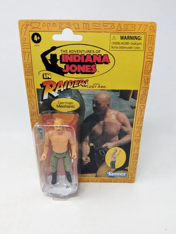 Indiana Jones Raiders of the Lost Ark GERMAN MECHANIC Figure - Retro Kenner Cover