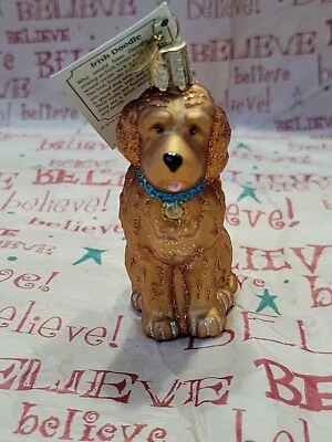Adorno de árbol de vidrio para perro de garabatos irlandés de Old World Christmas Nuevo con etiquetas ENVÍO GRATIS Foto 1 de 4